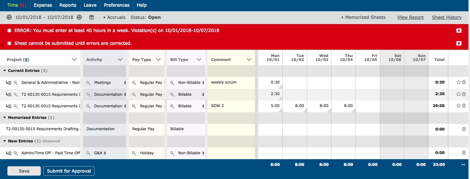 journyx dashboard