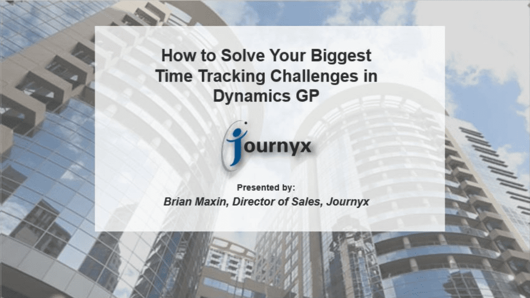 how to solve your biggest time tracking problems in microsoft dynamics gp graphic