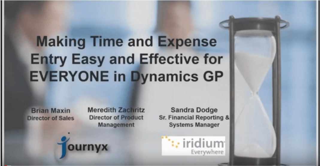 Making Time and Expense Entry Easy and Effective for EVERYONE in Dynamics GP graphic