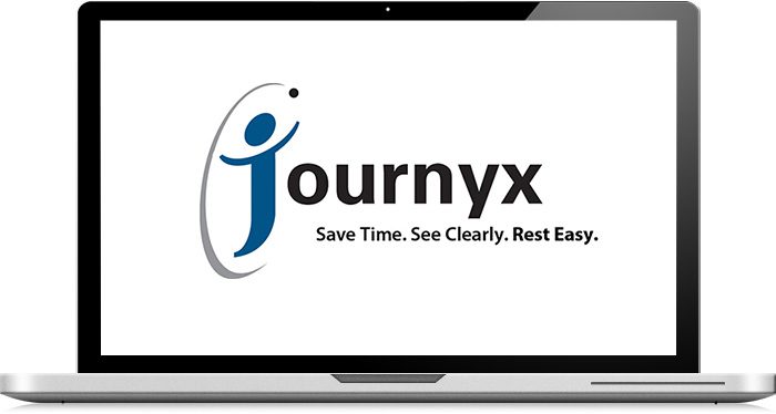 journyx logo on laptop