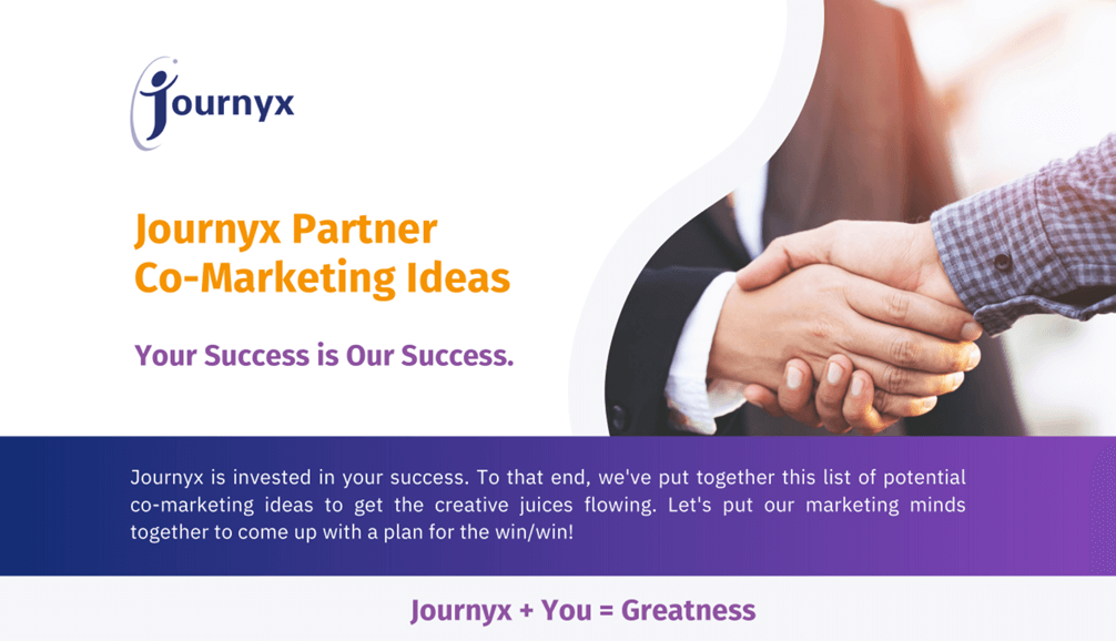 Journyx Partner Co-Marketing Ideas datasheet header