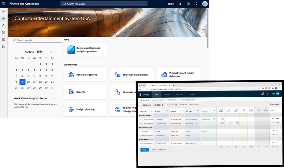 Dynamics 365 Finance and Journyx time tracking