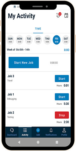 Journyx Mobile Job Start/Stop